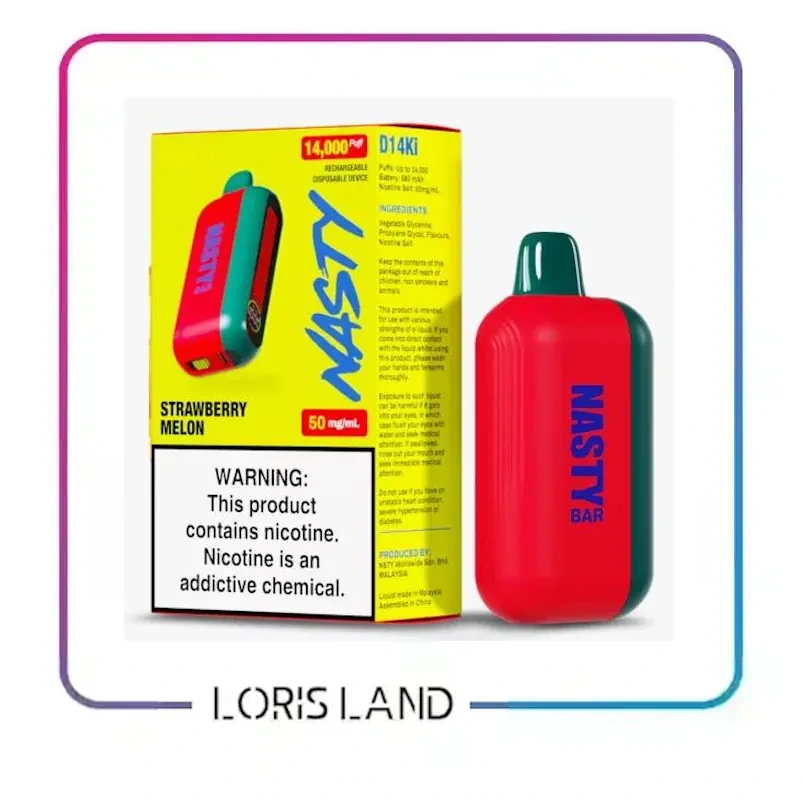 پاد یکبار مصرف توت فرنگی طالبی نستی 14 هزار پاف